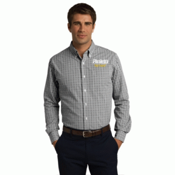 Port Authority Long Sleeve Gingham Easy Care Shirt.