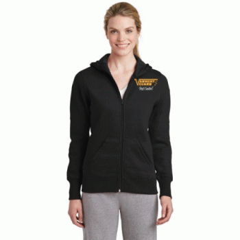 Sport-Tek Ladies Full-Zip Hooded Fleece Jacket.
