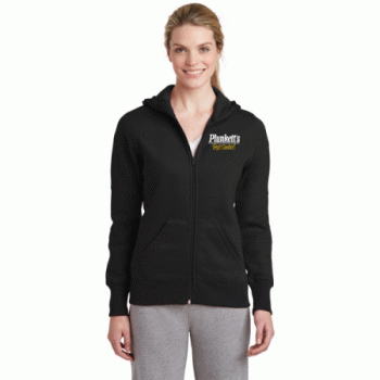Sport-Tek Ladies Full-Zip Hooded Fleece Jacket.