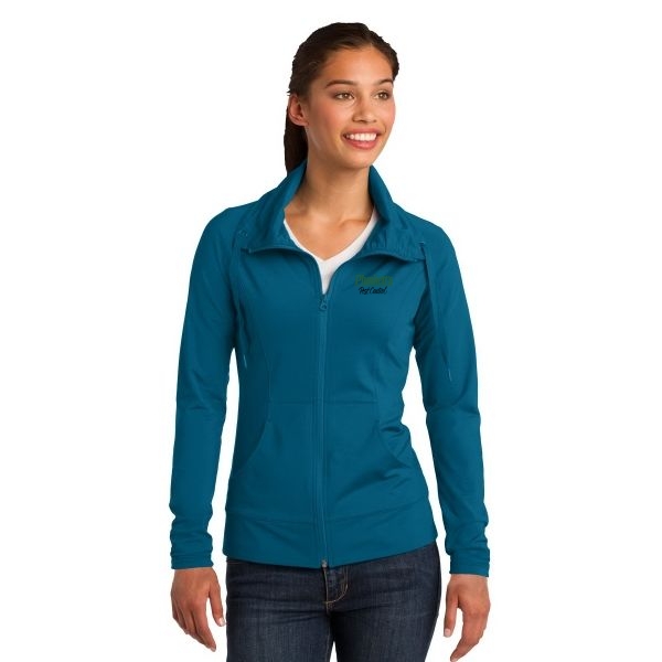 Sport-Tek Ladies Sport-Wick Stretch Full-Zip Jacket.