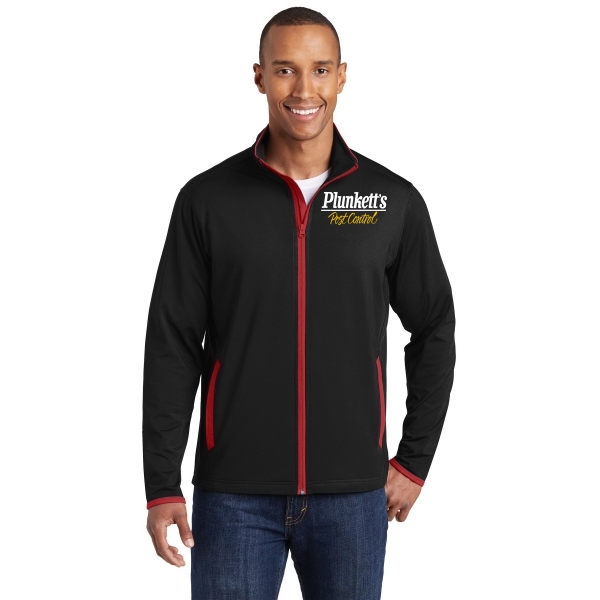 Sport-Tek Sport-Wick Stretch Contrast Full-Zip Jacket.