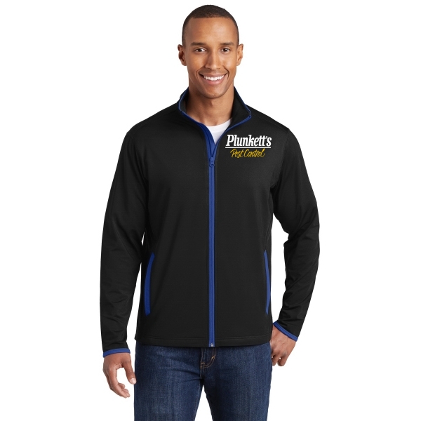 Sport-Tek Sport-Wick Stretch Contrast Full-Zip Jacket.