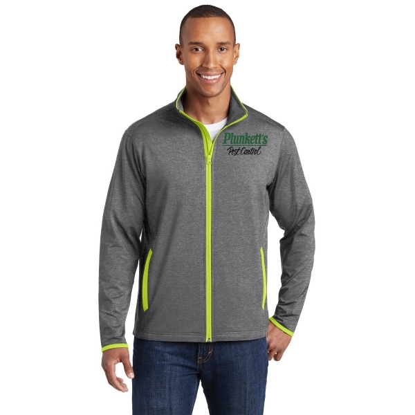Sport-Tek Sport-Wick Stretch Contrast Full-Zip Jacket.