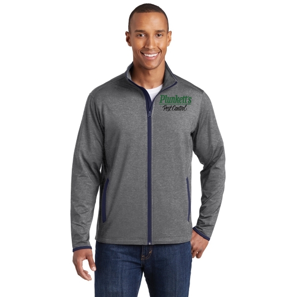 Sport-Tek Sport-Wick Stretch Contrast Full-Zip Jacket.
