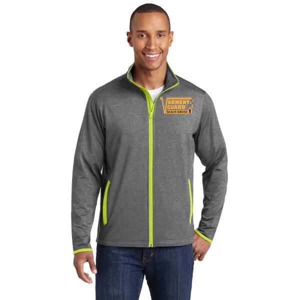 Sport-Tek Sport-Wick Stretch Contrast Full-Zip Jacket.